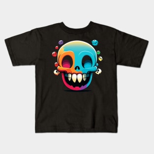 Happy yellow skull Kids T-Shirt